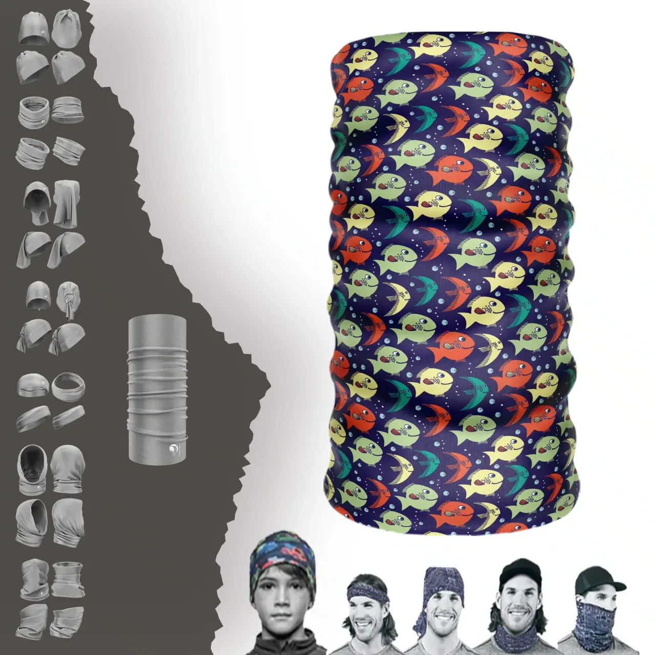 Minik Balıklar Boyunluk Bere Bandana Maske Bone Toka Saçbandı