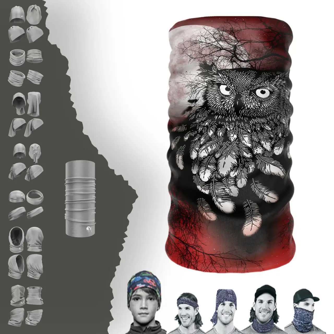 Extreme Yakışıklı Baykuş Boyunluk Bere Bandana Maske Bone Toka Saçbandı
