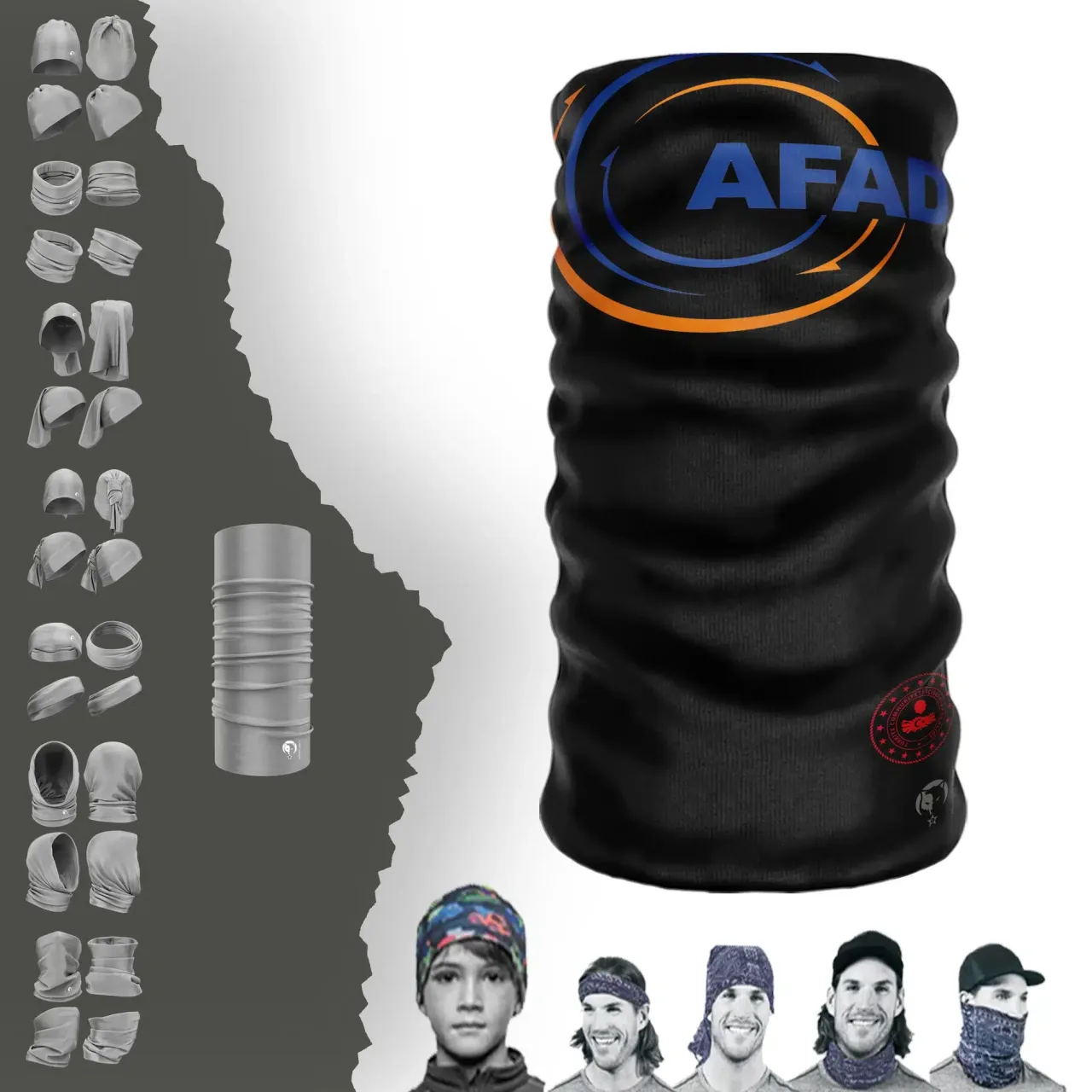 Afad Boyunluk Bere Bandana Maske Bone Toka Saçbandı