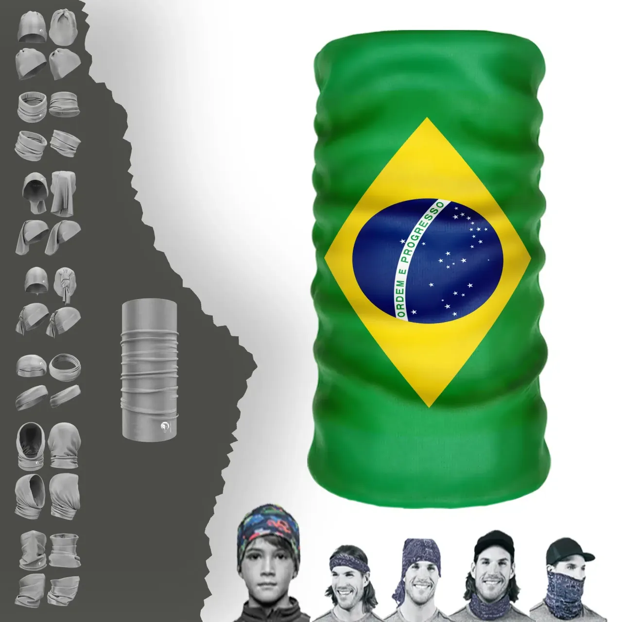Brazil Bayrak Boyunluk Bere Bandana Maske Bone Toka Saçbandı