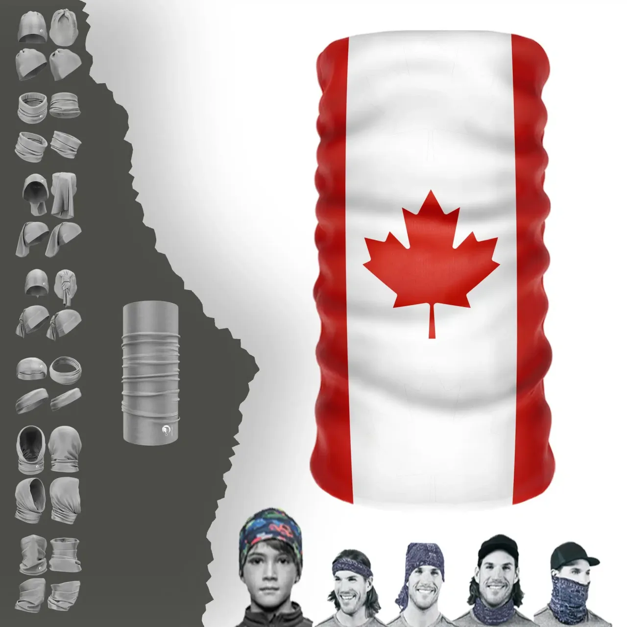 Canada Bayrak Boyunluk Bere Bandana Maske Bone Toka Saçbandı