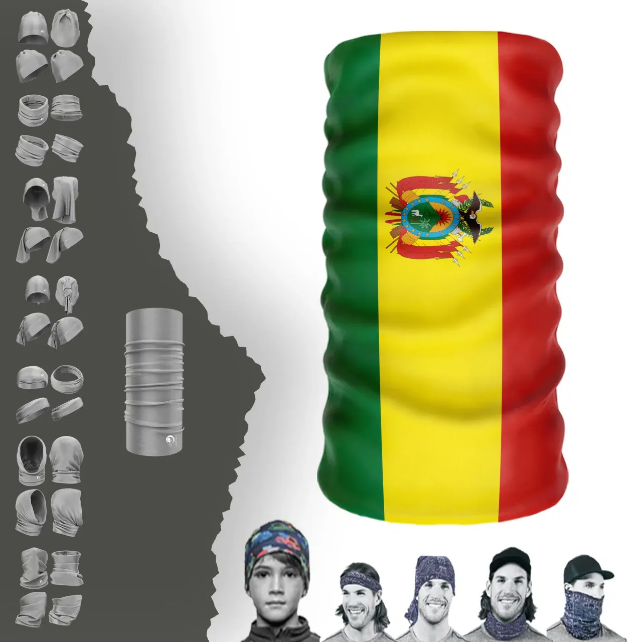 Bolivia Bayrak Boyunluk Bere Bandana Maske Bone Toka Saçbandı
