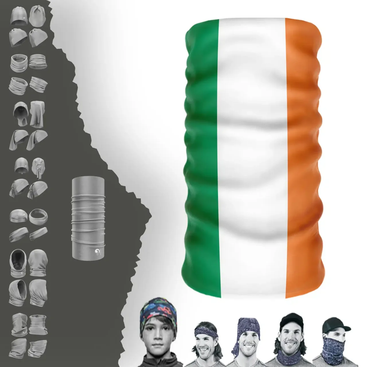 IrelandBayrak Boyunluk Bere Bandana Maske Bone Toka Saçbandı