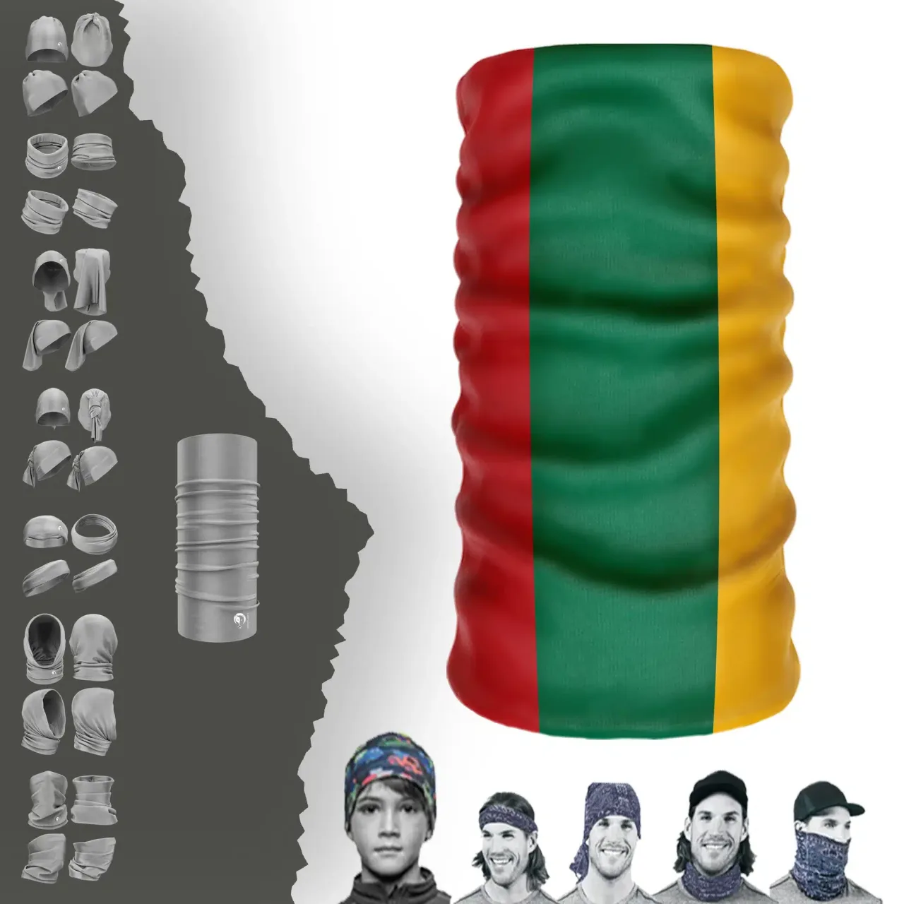 Lithuania Bayrak Boyunluk Bere Bandana Maske Bone Toka Saçbandı