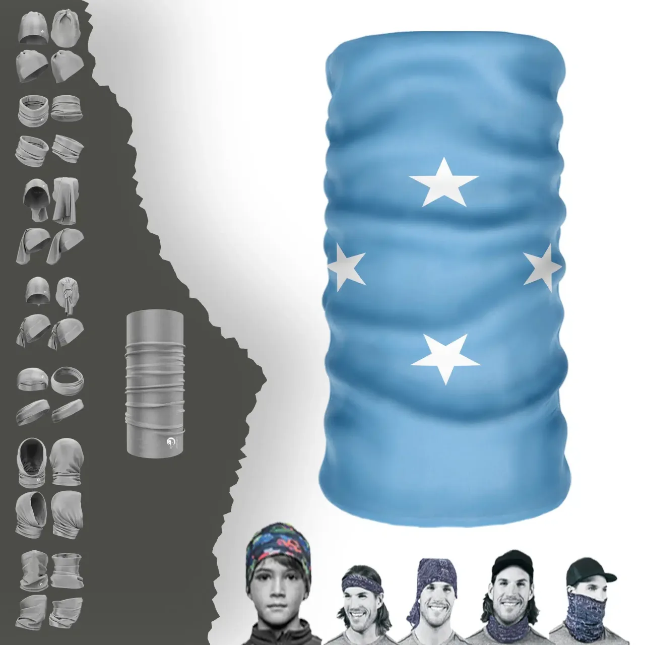 The-Federated-States-Of-Micronesia Bayrak Boyunluk Bere Bandana Maske Bone Toka Saçbandı