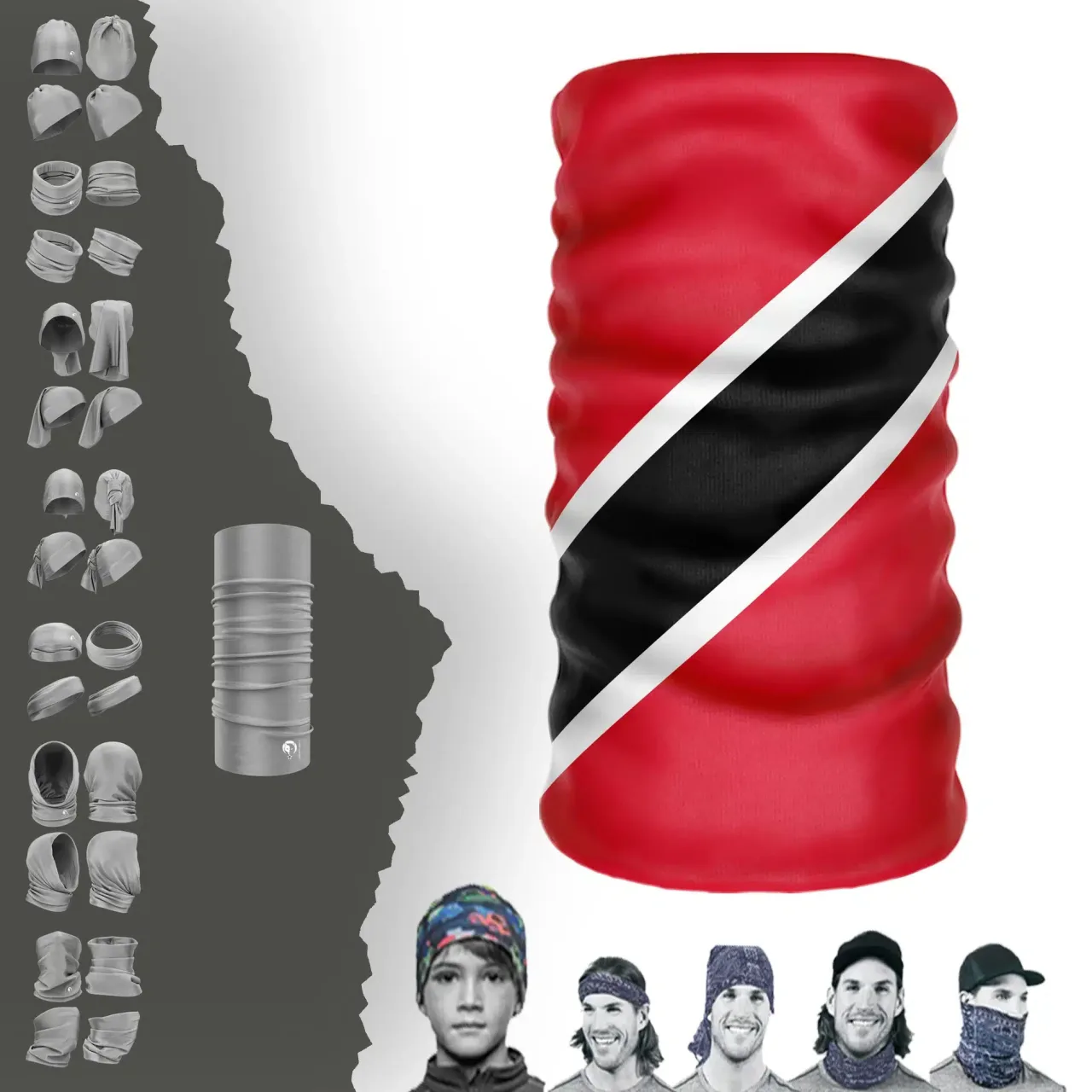 Trinidad-And-Tobago Bayrak Boyunluk Bere Bandana Maske Bone Toka Saçbandı