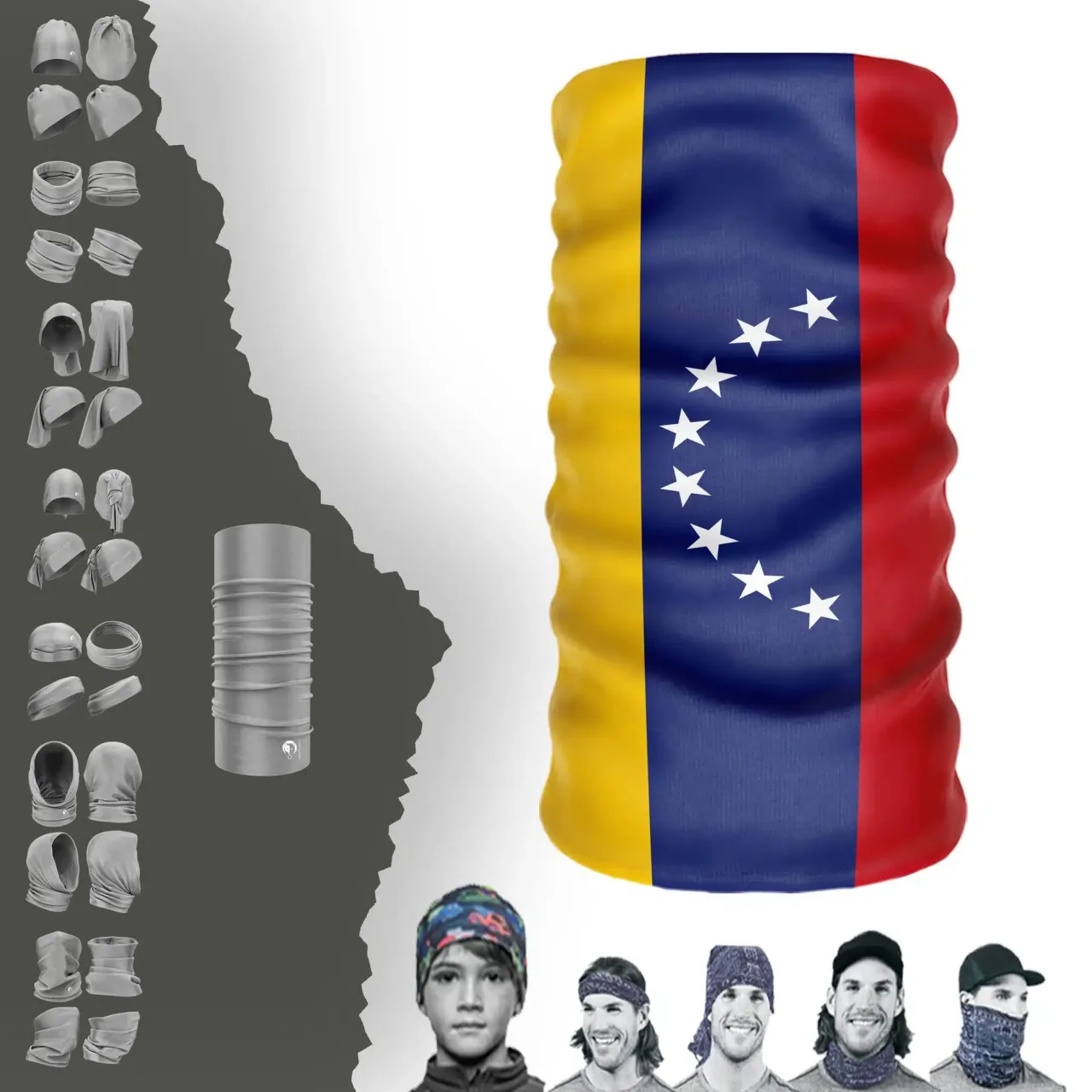 Venezuela Bayrak Boyunluk Bere Bandana Maske Bone Toka Saçbandı