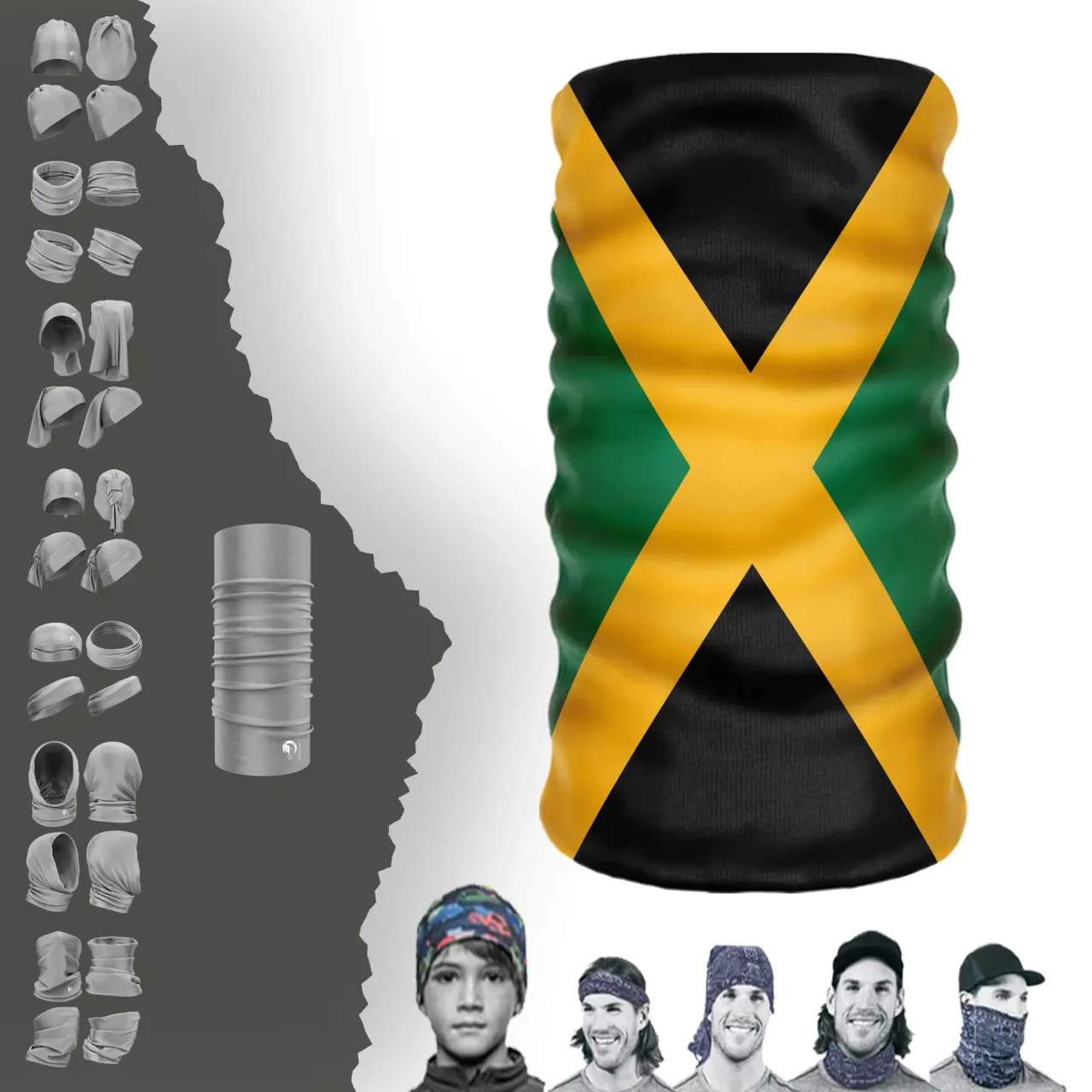 Jamaica Bayrak Boyunluk Bere Bandana Maske Bone Toka Saçbandı