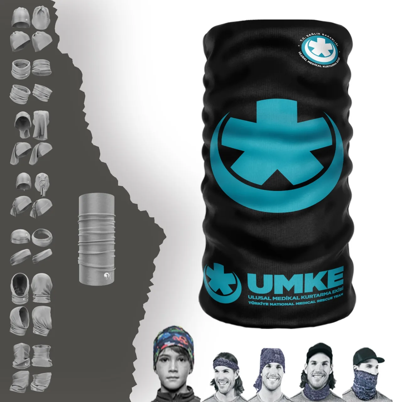 Umke-1 Boyunluk Bere Bandana Maske Bone Toka Saçbandı