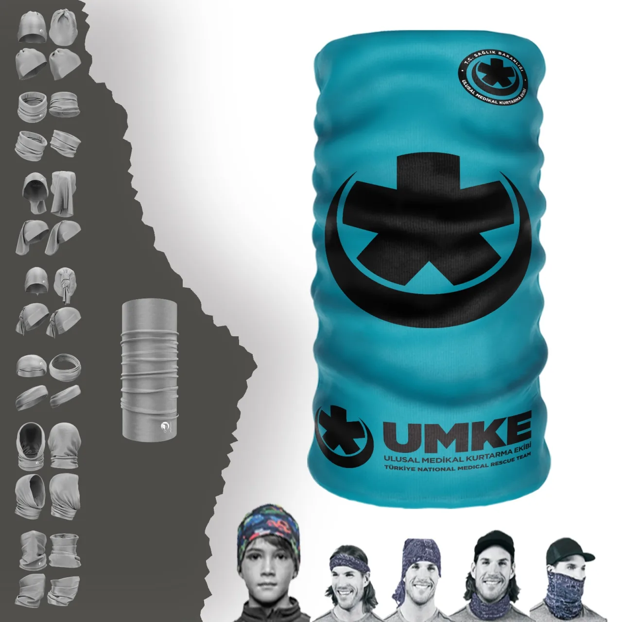 Umke-3 Boyunluk Bere Bandana Maske Bone Toka Saçbandı
