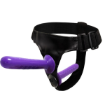 Censan Mor Double Dong Titreşimli Belden Bağlamalı Çift Taraflı Bisex Dildo Vibratör model 2